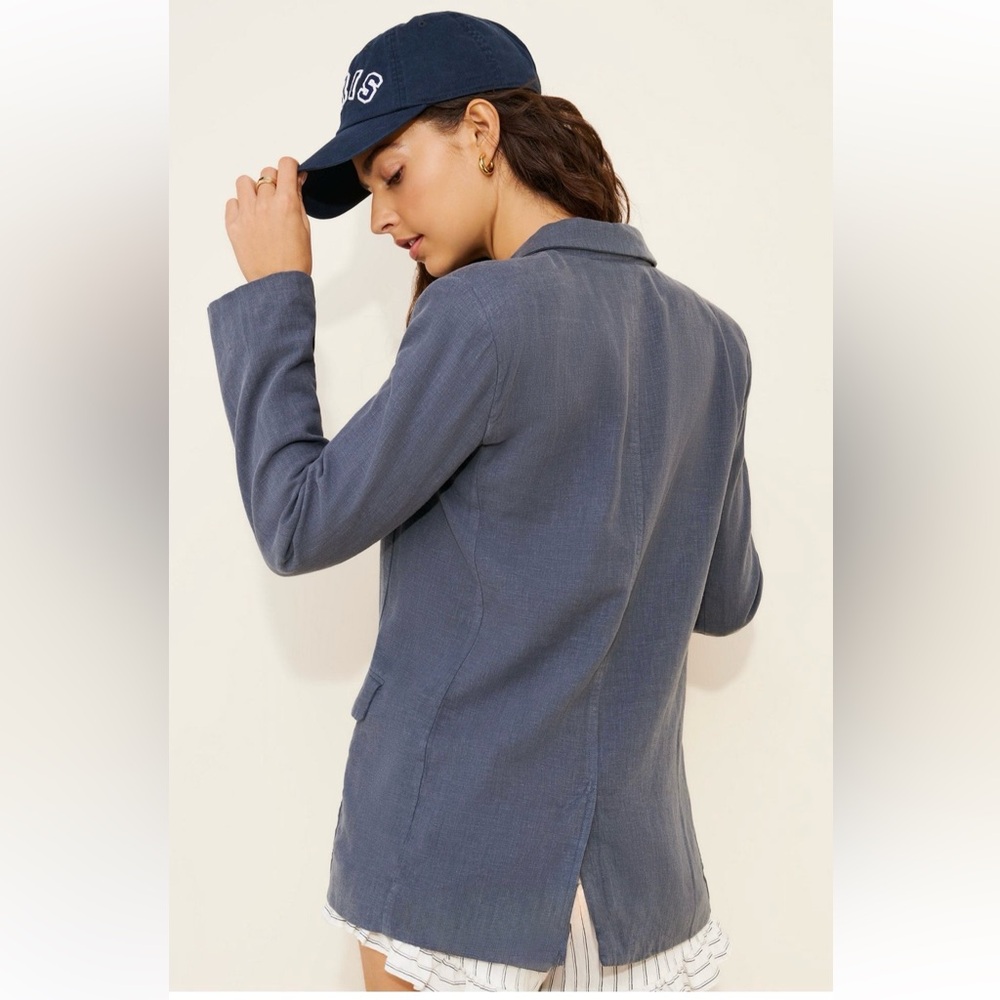 FREE PEOPLE Prep School Blazer in Color Vintage Indigo - Picture 7 of 12